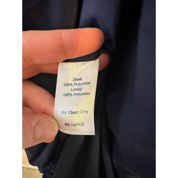 Sail to Sable Womens Navy Tweed Sparkle Gold Button Front Preppy Coat Size XL - Picture 7 of 10